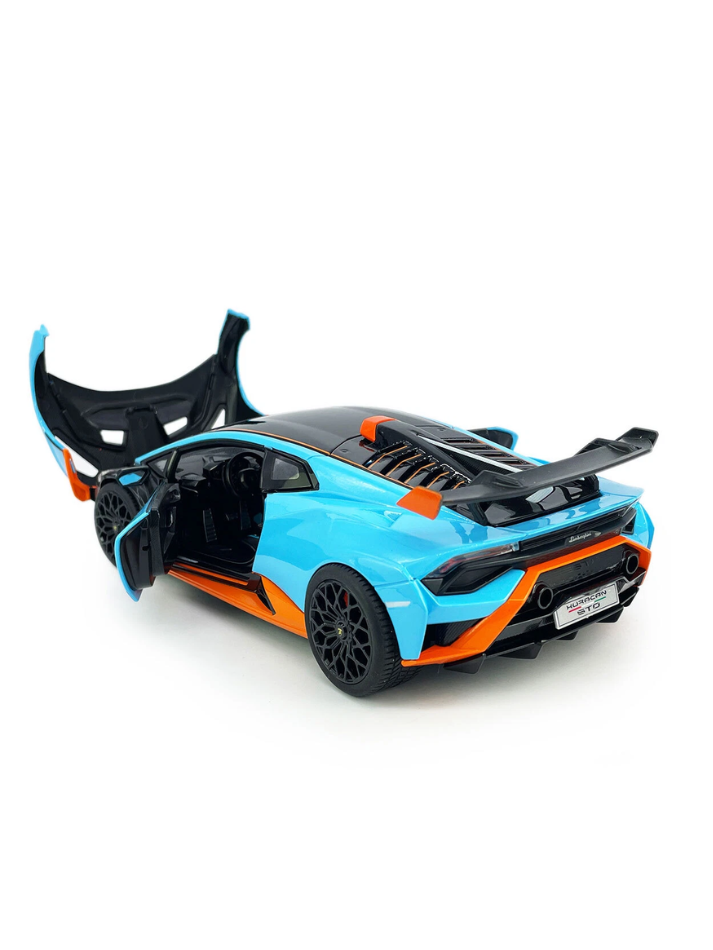 Modellino auto 1:18 LAMBORGHINI HURACAN STO  blue exclusive model-3