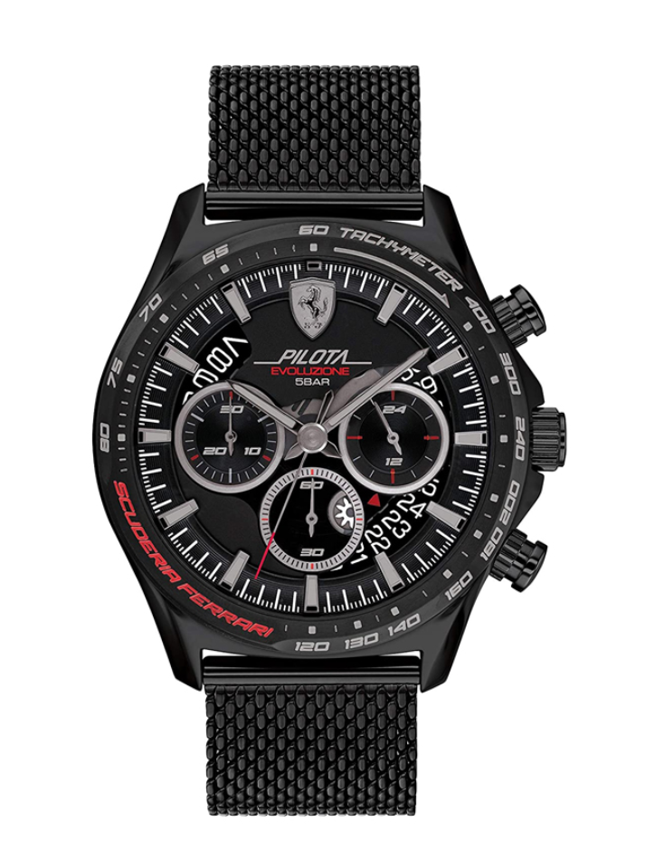 Scuderia Ferrari Orologio Pilota Evo Nero