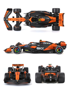 Modellino auto Burago in scale 1:24 McLAREN - F1 MCL38 2024 #4 NORRIS con pilota / with pilot-3