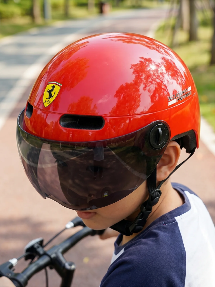 Caschetto per bicicletta da bambino Scuderia Ferrari Rosso-1