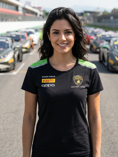 T-shirt Donna Automobili Lamborghini Squadra Corse-1