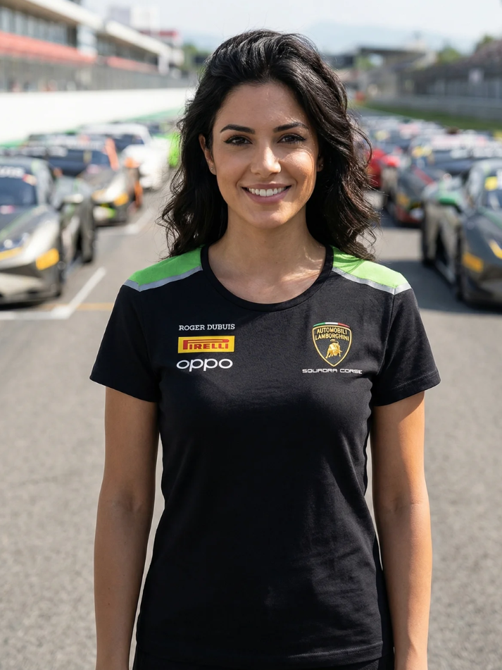 T-shirt Donna Automobili Lamborghini Squadra Corse-1