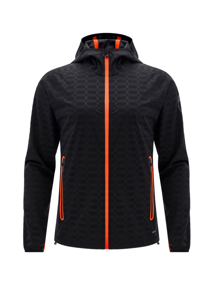 Automobili Lamborghini Christian Giacca Da Pioggia ACTIVEWEAR 2024/25 Nero/Arancio-3