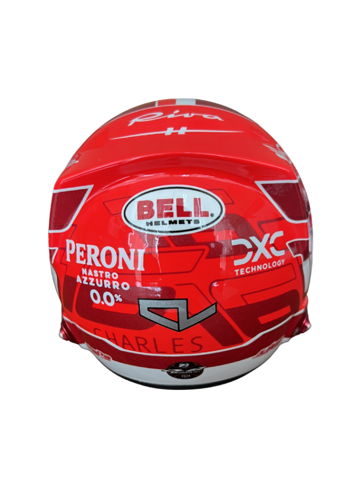 Casco Formula 1 in scala 1:2 Replica  Scuderia Ferrari  Charles Leclerc F1 2024-4