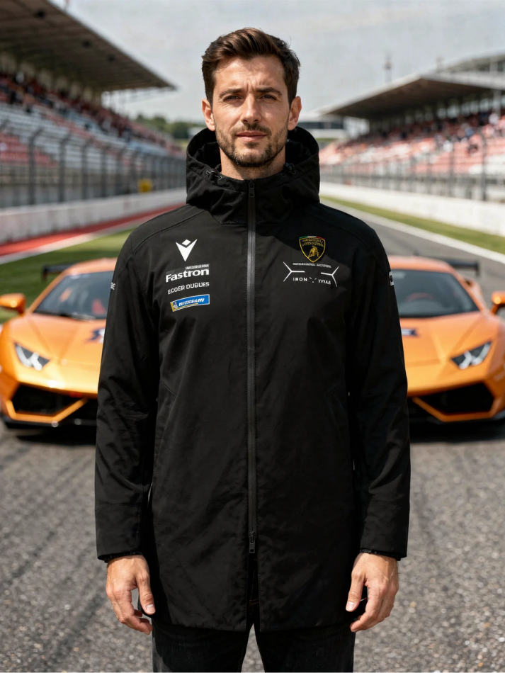Giubbotto Softshell Imbottito Automobili Lamborghini Squadra Corse LMDH 2024/25 Nero-1