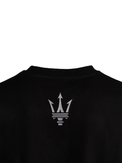 Maserati T-shirt Uomo Nera Stampa in Gomma-3
