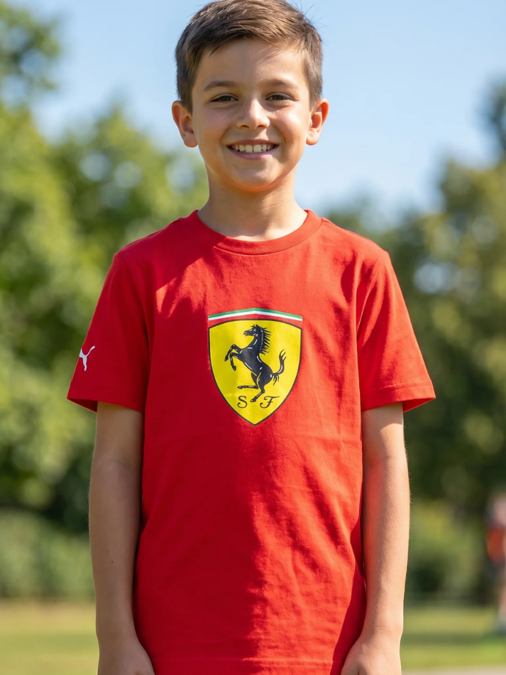 Ferrari T-shirt Scudetto Bambino Rosso Corsa