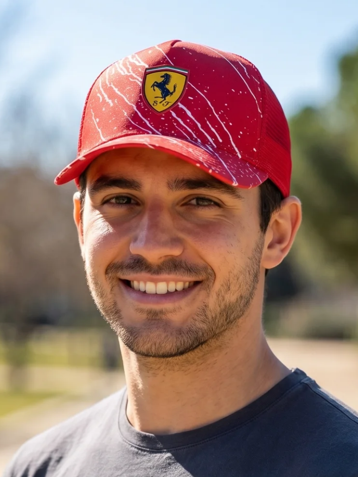 Cappellino Ferrari Splash man Trucker Rosso