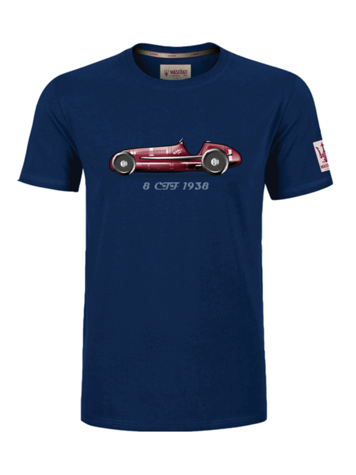 Maserati T-shirt uomo blu Tipo 8 CTF-1938
