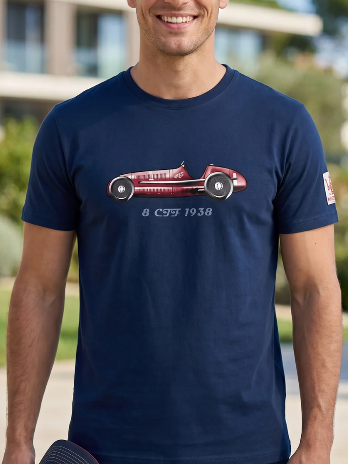 Maserati T-shirt uomo blu Tipo 8 CTF-1938
