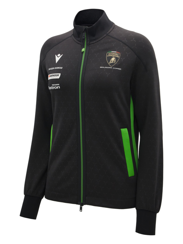 Felpa Zip Donna Lamborghini Squadra Corse Super Trofeo 2026/27 Nero/Verde