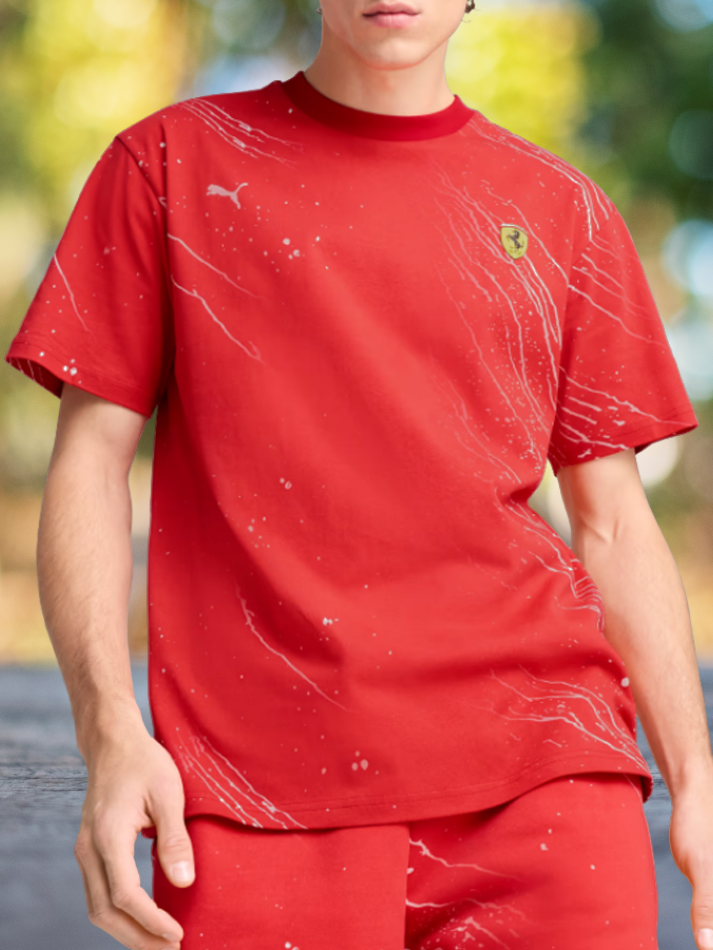 Ferrari Splash T-shirt Uomo Rossa