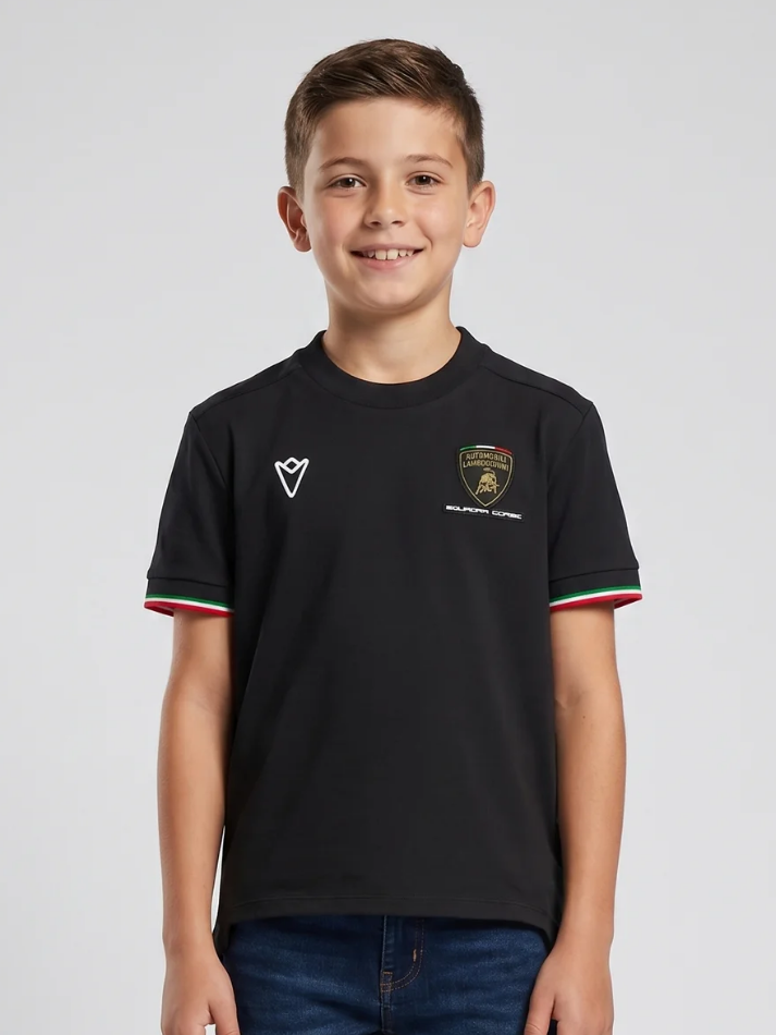 Maglietta Bambino Lamborghini Squadra Corse SPORTSWEAR 2026/27 Nero-1