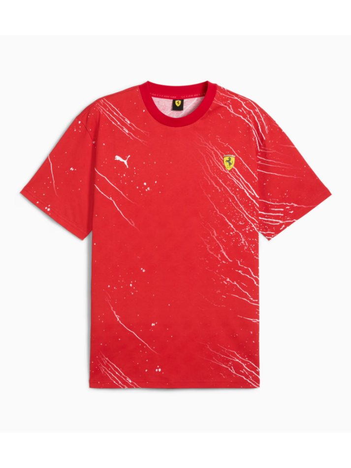 Ferrari Splash T-shirt Uomo Rossa-2
