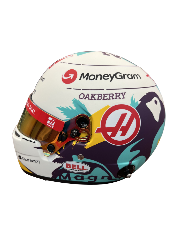 Casco Formula 1 in scala 1:2 Replica  Haas  Kevin Magnussen  F1 2024-4