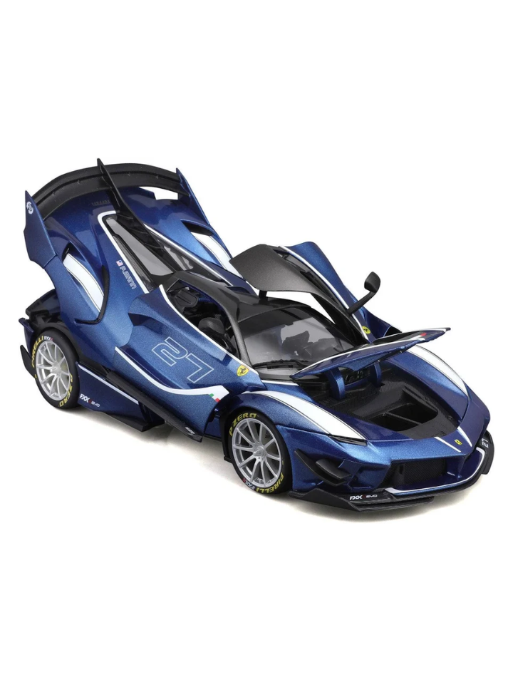 Modellino auto in scala 118 FERRARI FXX K EVO #27 blue-4