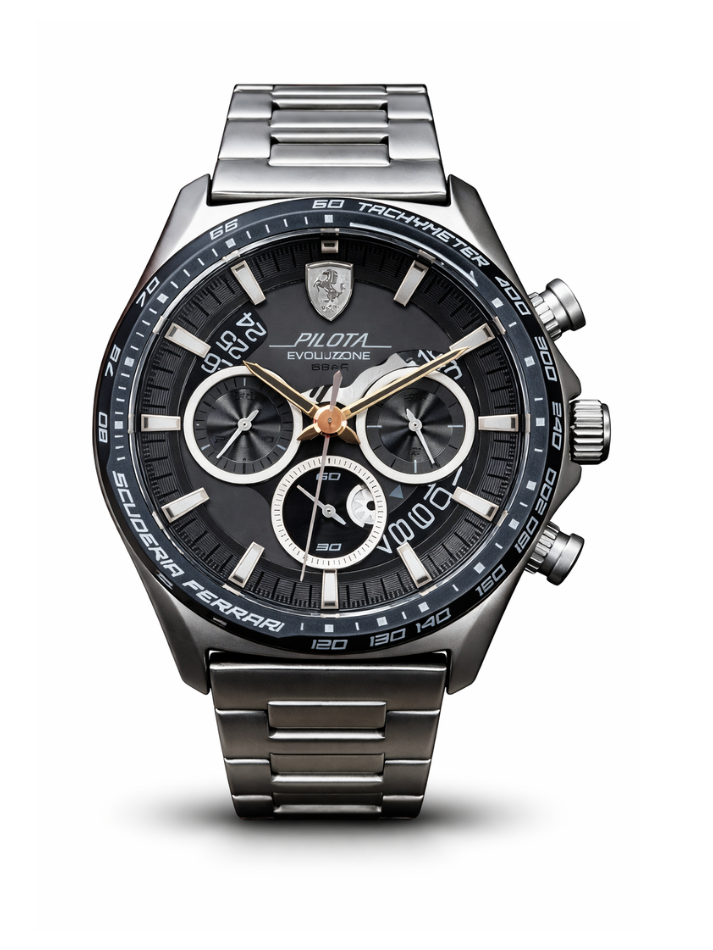 Scuderia Ferrari Orologio Pilota Evo argento-1