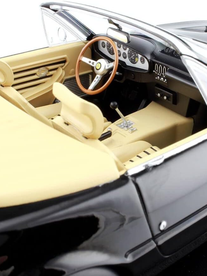 Modellino auto KK Ferrari 365 GTS Daytona Spider Serie 1 del 1969 black in scala 1:18-4