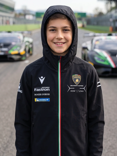 Giacca da Pioggia Bambino Automobili Lamborghini Squadra Corse LMDH 2024/25 Nero-1