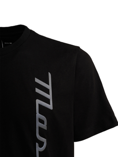Maserati T-shirt Uomo Nera Stampa in Gomma-4