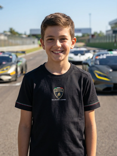T-shirt Bambino Automobili Lamborghini Squadra Corse SPORTSWEAR Nera-1