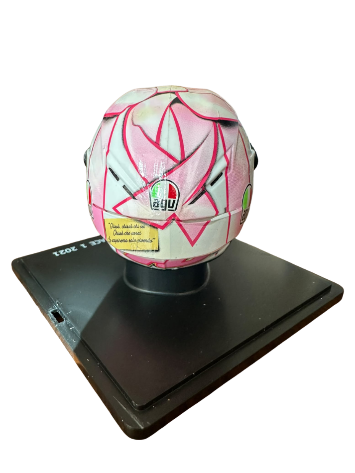 Caschetto Valentino Rossi Heritage VR46 HELMET  MOTO GP Misano Race 2021 in scala 1:5-5