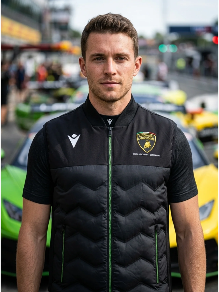 Gilet Imbottito Automobili Lamborghini Squadra Corse 2024/25 Nero/Verde-1