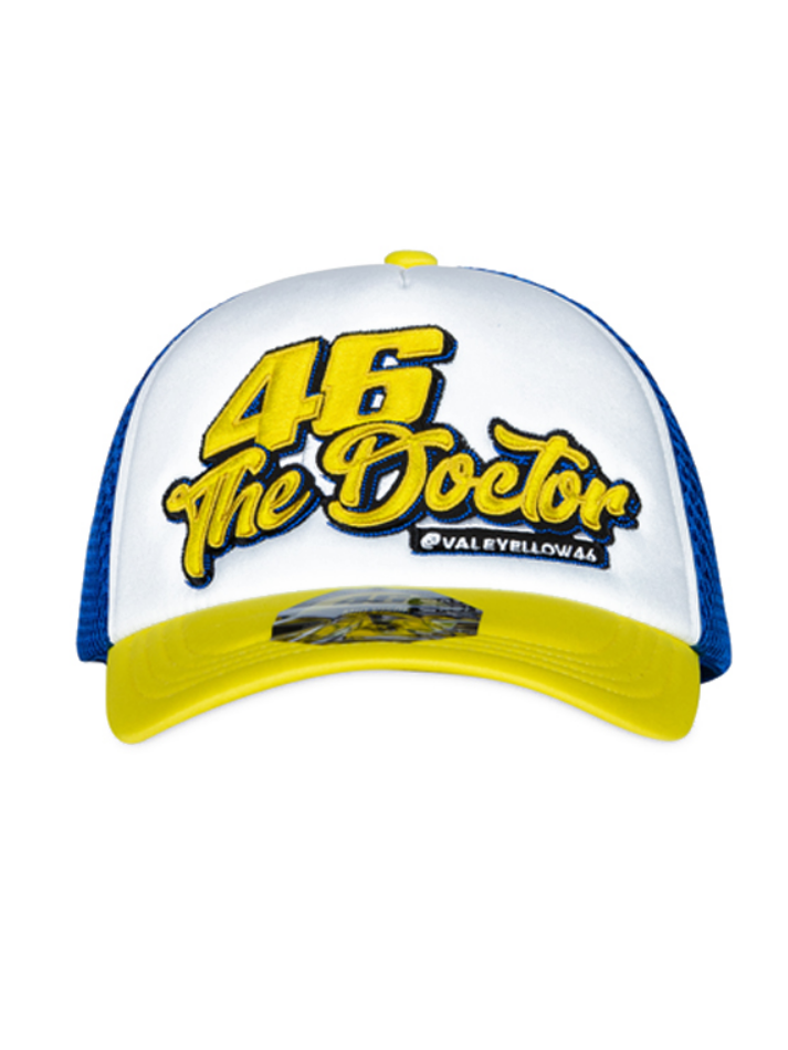 Cappellino Valentino Rossi VR46 Trucker Bianco e giallo