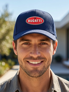 Cappellino Uomo Bugatti Blu con logo rosso-1