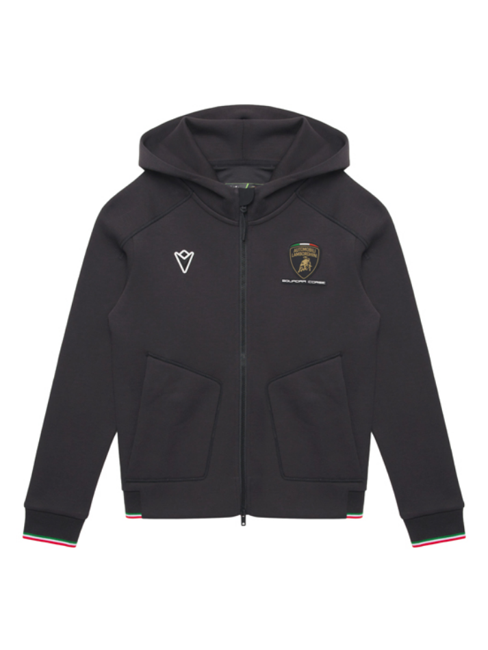 Felpa Zip Bambino Lamborghini Squadra Corse SPORTSWEAR 2026/27 Nero