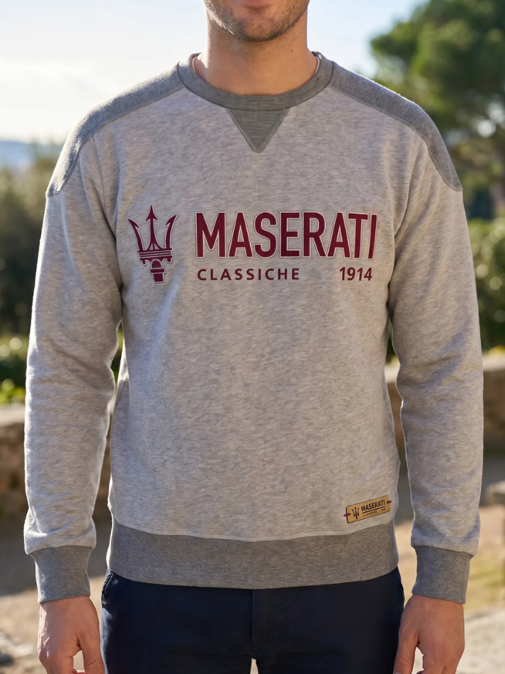 Maserati Felpa da uomo grigia-1