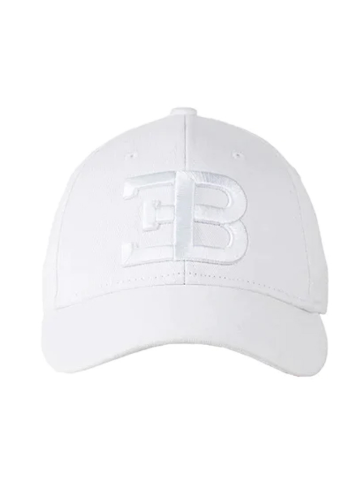 Cappellino Uomo Bugatti Bianco logo bianco in rilievo