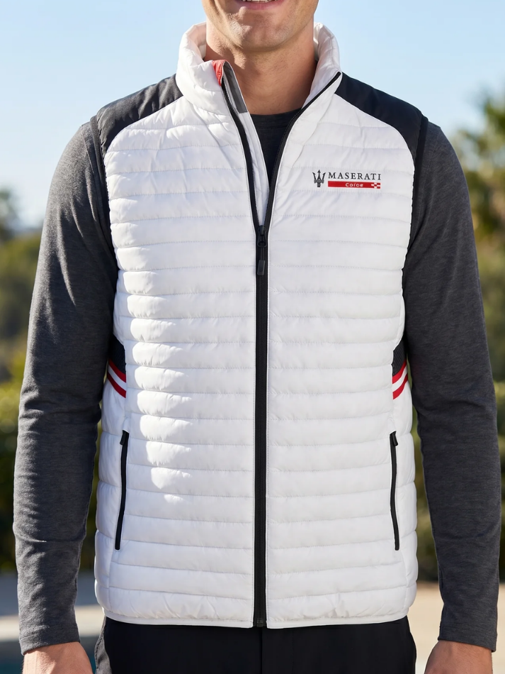Maserati uomo padded jacket white-1
