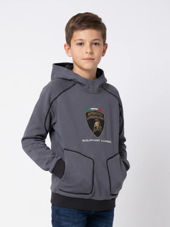 Felpa Bambino Lamborghini Squadra Corse SPORTSWEAR 2026/27 Grigio-1