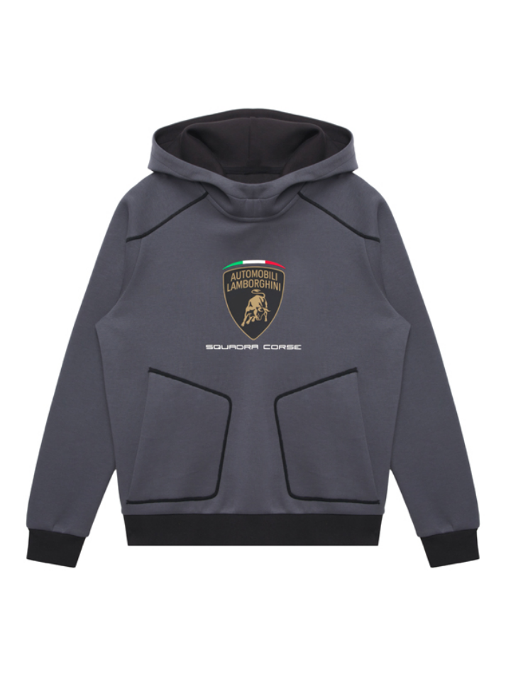 Felpa Bambino Lamborghini Squadra Corse SPORTSWEAR 2026/27 Grigio-2