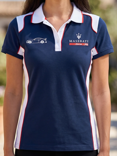 Polo Maserati da donna blu-1