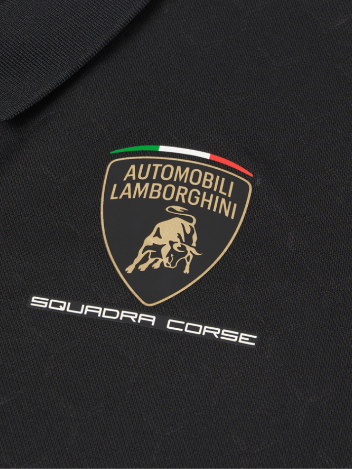 Polo Bambino Lamborghini Squadra Corse Super Trofeo 2026/27 Nero-4
