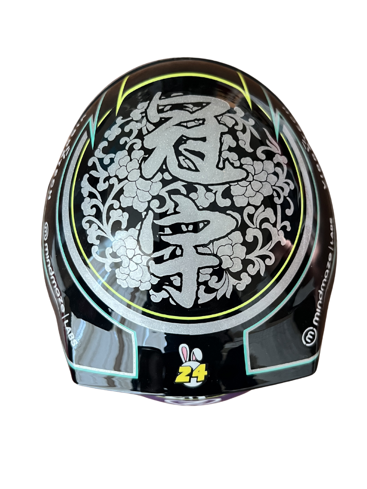 Casco Formula 1 in scala 1:2 Replica Alfa Romeo Guanyu Zhou F1 2024-6