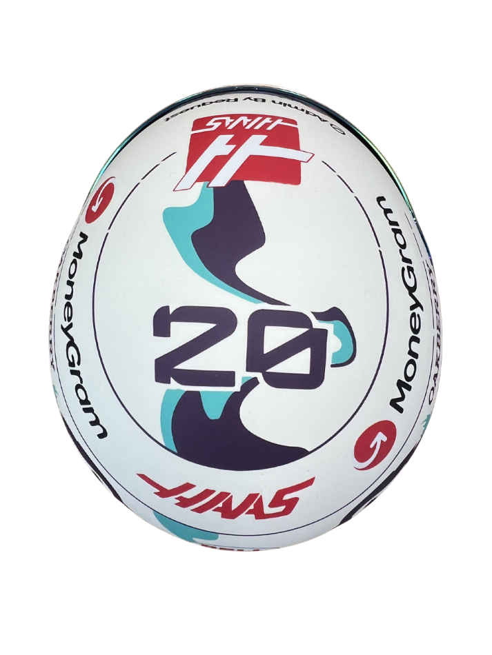 Casco Formula 1 in scala 1:2 Replica  Haas  Kevin Magnussen  F1 2024-5