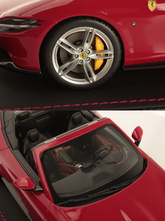 Modellino auto in scala 1:18 Ferrari Roma Spider ROSSO CORSA-5