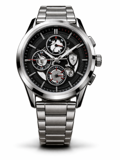 Scuderia Ferrari Orologio Pilota Evo argento-1