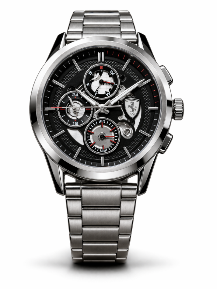 Scuderia Ferrari Orologio Pilota Evo argento-1