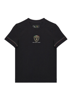 T-shirt Bambino Automobili Lamborghini Squadra Corse SPORTSWEAR Nera-2
