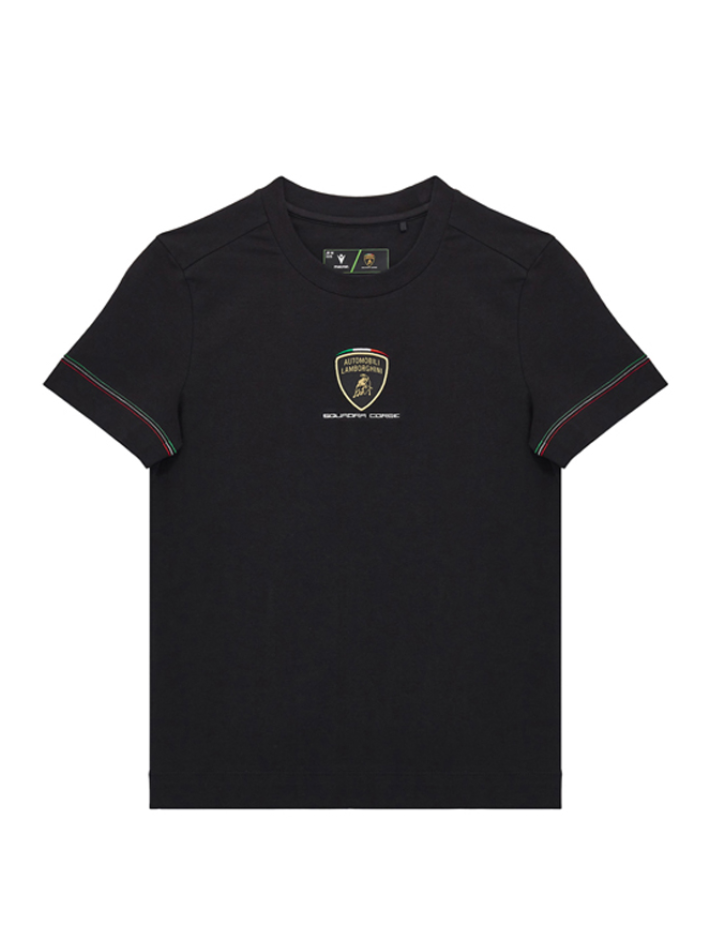 T-shirt Bambino Automobili Lamborghini Squadra Corse SPORTSWEAR Nera-2
