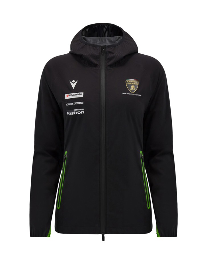 Giacca a Vento Donna Automobili Lamborghini Squadra Corse 2024/25 Nero/Verde-2