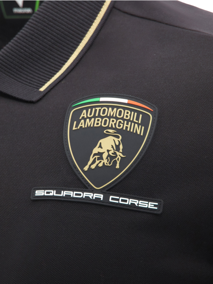 Polo Uomo Lamborghini Squadra Corse SPORTSWEAR 2026/27 Nero-5