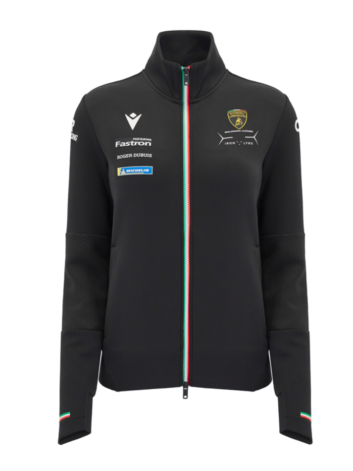 Felpa Full Zip Donna Automobili Lamborghini Squadra Corse LMDH 2024/25 Nero-2