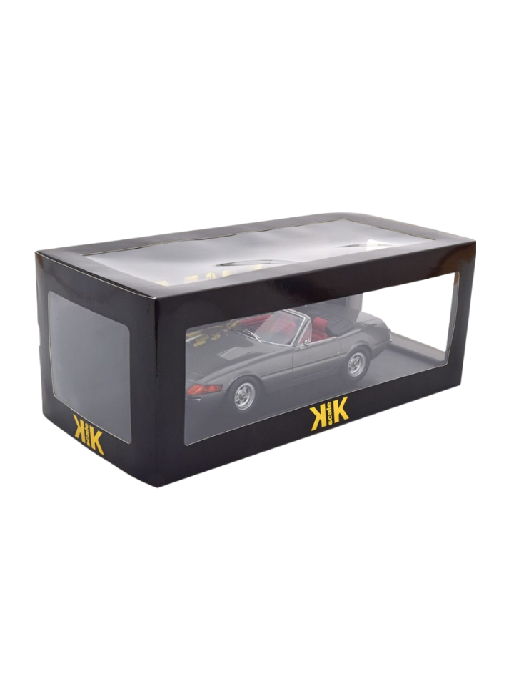 Modellino auto KK Ferrari 365 GTS Daytona Spider Serie 2 1971 grey metal in scala 1:18-5