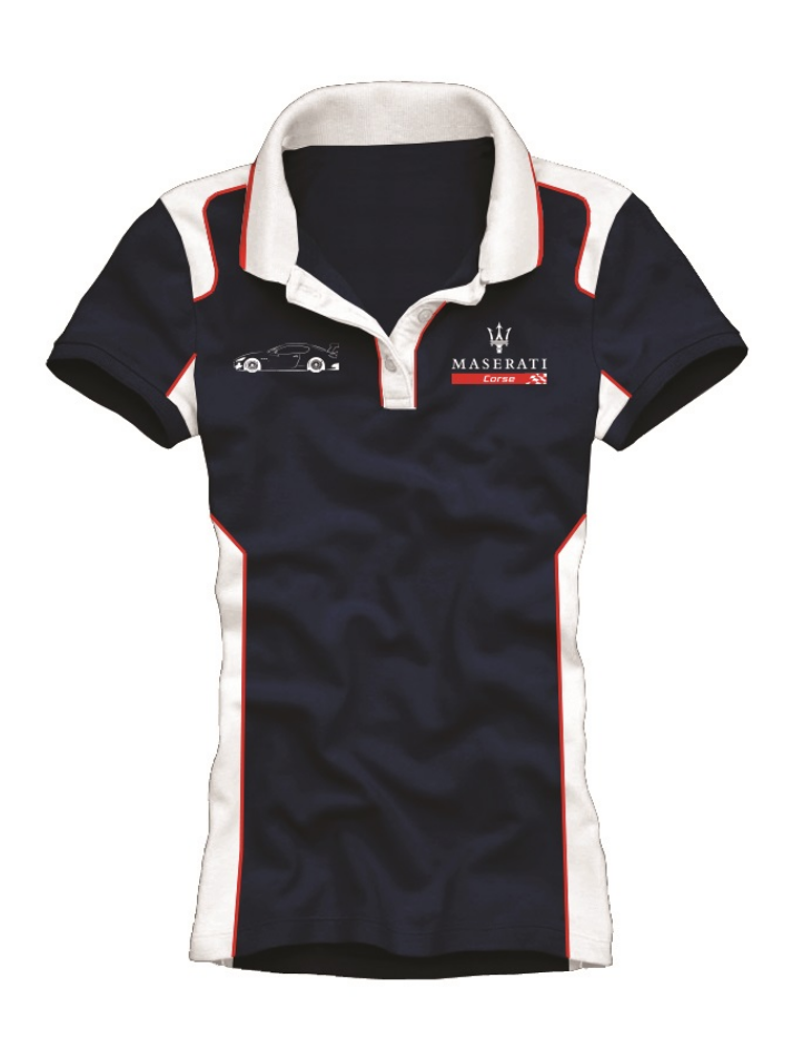 Polo Maserati da donna blu-3