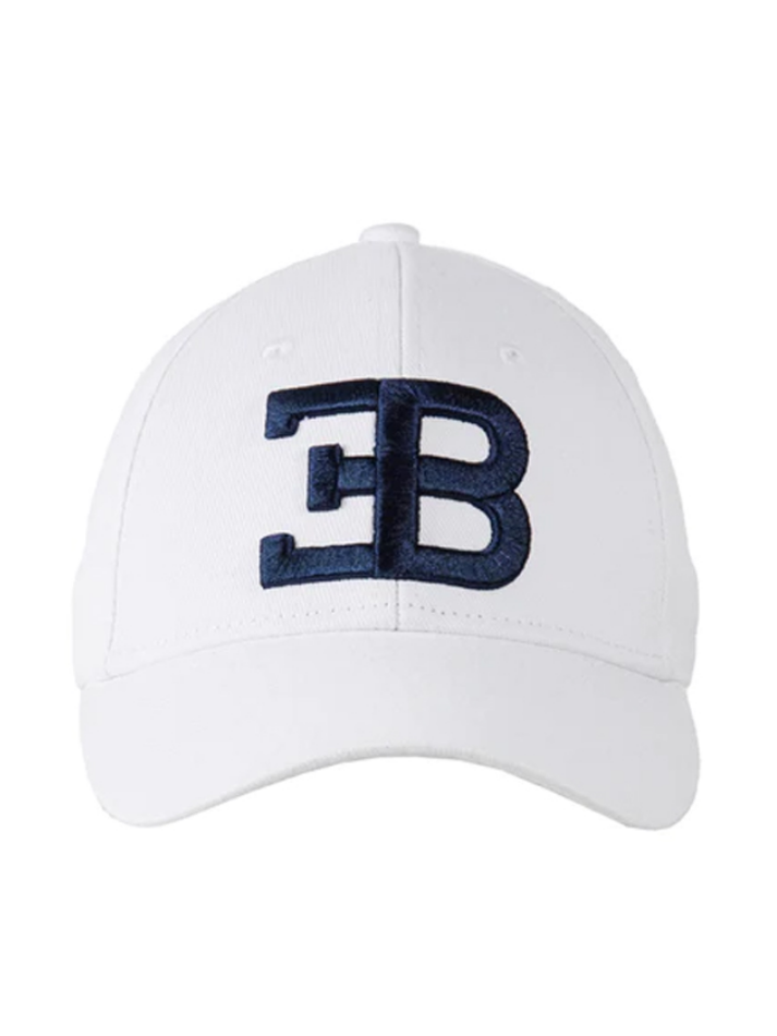Cappellino Uomo Bugatti Bianco con logo blu scuro EB-3